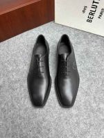 Berluti Black calfskin Leather Shoes-Berluti Man Business Leather Shoes